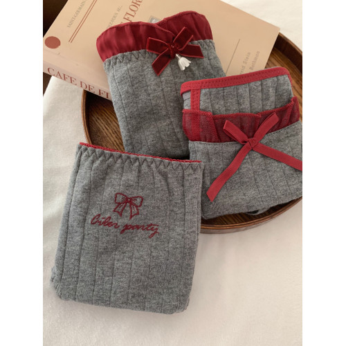 軟絨紅結~紅色本命年內褲女款純棉2025新款女士7a級抗菌三角褲 軟絨紅結~紅色本命年內褲女款純棉2025新款女士7a級抗菌三角褲