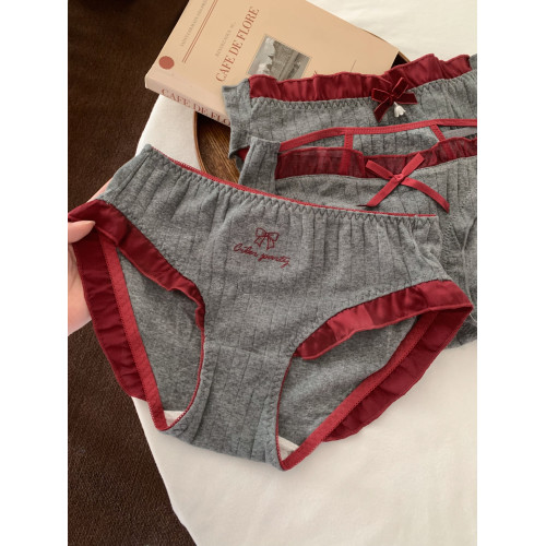 軟絨紅結~紅色本命年內褲女款純棉2025新款女士7a級抗菌三角褲 軟絨紅結~紅色本命年內褲女款純棉2025新款女士7a級抗菌三角褲