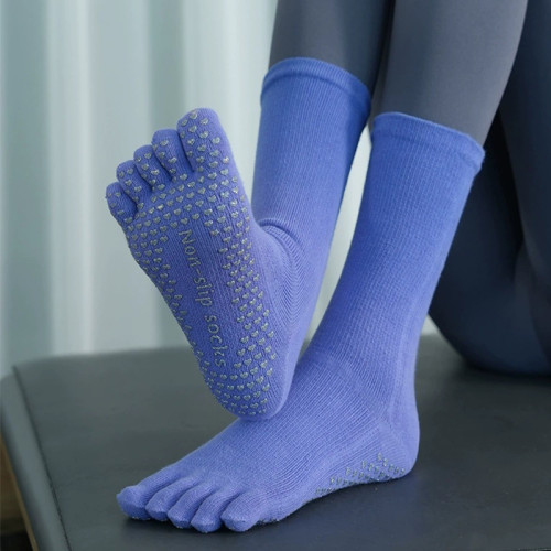 漸變瑜珈襪子防滑專業女五指襪健身防滑襪地板襪成人普拉提襪子