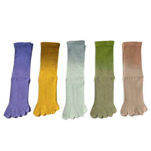 漸變瑜珈襪子防滑專業女五指襪健身防滑襪地板襪成人普拉提襪子