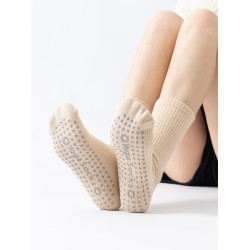 壓力瑜珈襪子防滑專業女夏季中筒地板襪普拉提專用襪子健身舞蹈襪