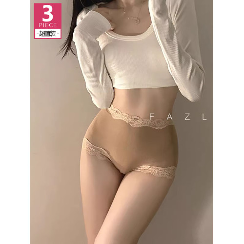 女生收腹提臀勾人性感蕾絲高腰平角款內褲2025新款純棉四角褲短褲 女生收腹提臀勾人性感蕾絲高腰平角款內褲2025新款純棉四角褲短褲