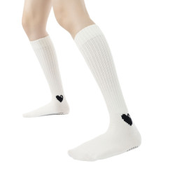 XY0835花色折釦中筒瑜珈襪女美拉德色系復古愛心普拉提襪防滑顯瘦