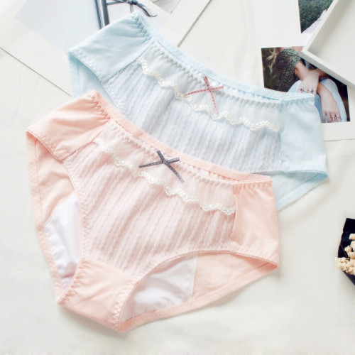 日系可愛生理內褲女月經期防漏中腰純棉姨媽褲透氣少女安全衛生褲 日系可愛生理內褲女月經期防漏中腰純棉姨媽褲透氣少女安全衛生褲