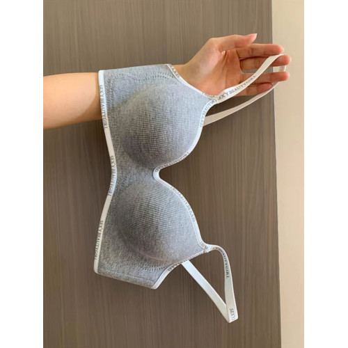 螺紋無痕內衣女聚攏小胸顯大圓圓杯無鋼圈軟支撐防下垂收副乳文胸 螺紋無痕內衣女聚攏小胸顯大圓圓杯無鋼圈軟支撐防下垂收副乳文胸