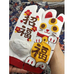 和風卡通動物日系足袋二趾襪 指襪 棉襪 女士襪 分趾襪 腳趾襪 襪