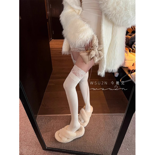 純欲長筒襪女性感美腿拼接過膝jk蕾絲襪洛麗塔襪子網紅白色堆堆襪 純欲長筒襪女性感美腿拼接過膝jk蕾絲襪洛麗塔襪子網紅白色堆堆襪