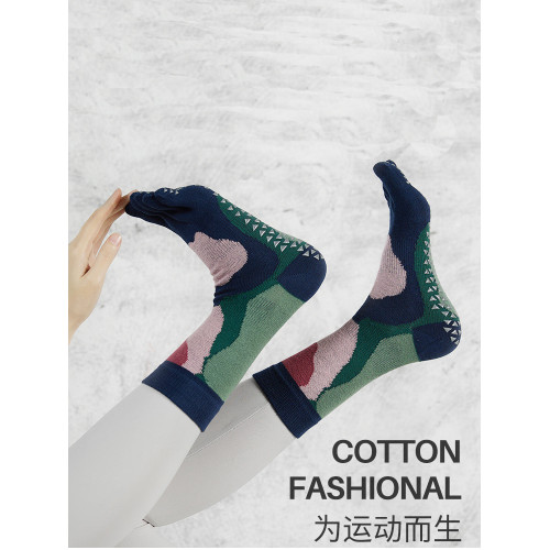 2023新款秋冬瑜珈襪子防滑專業女五指襪普拉提分趾瑜珈襪運動中筒