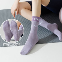 蘇派淘搭配鯊魚褲中筒瑜珈襪高筒運動襪長襪普拉提防滑襪子健身襪