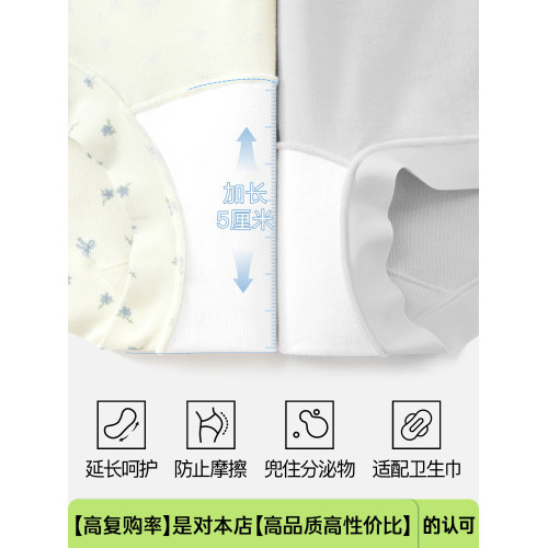 森系平角內褲女純棉2025新款抗菌加長襠女士無痕女式小四角褲短褲 森系平角內褲女純棉2025新款抗菌加長襠女士無痕女式小四角褲短褲