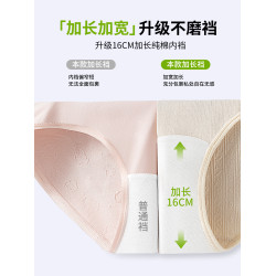 醫用級內褲女士純棉抗菌100%全棉加長襠高腰女生三角短褲2025新款