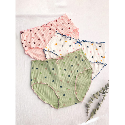 大碼內褲女胖mm200斤純棉中高腰少女日系無痕透氣全棉包臀三角褲