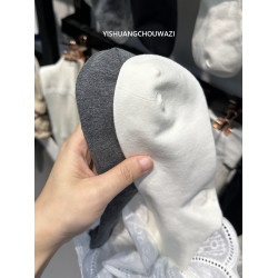 重工蕾絲 秋季新款女士中筒短筒棉襪純色復古蕾絲花邊Lolita少女