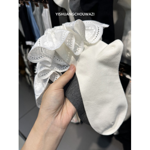 重工蕾絲 秋季新款女士中筒短筒棉襪純色復古蕾絲花邊Lolita少女 重工蕾絲 秋季新款女士中筒短筒棉襪純色復古蕾絲花邊Lolita少女