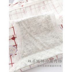 純棉女士內褲女全棉抗菌襠少女學生透氣中腰日系可愛草莓三角短褲