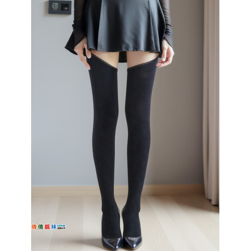 側面吊帶胯部鏤空春黑暗紋女襪子連褲襪絲襪打底襪條紋網格樹葉紋 側面吊帶胯部鏤空春黑暗紋女襪子連褲襪絲襪打底襪條紋網格樹葉紋