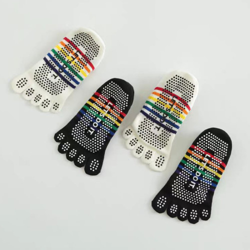 瑜珈襪子防滑專業女五指襪舞蹈健身地板襪成人防滑襪普拉提襪子