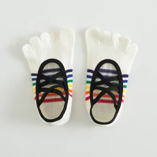 瑜珈襪子防滑專業女五指襪舞蹈健身地板襪成人防滑襪普拉提襪子