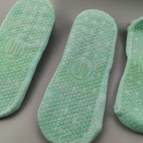 外單福利款金銀絲短襪專業膠點防滑襪瑜珈襪舞蹈襪普拉提跳操運動