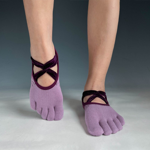 Yusox25年新款初學者蝴蝶帶五指襪防滑瑜珈襪絲絨帶女襪耐磨耐穿 Yusox25年新款初學者蝴蝶帶五指襪防滑瑜珈襪絲絨帶女襪耐磨耐穿