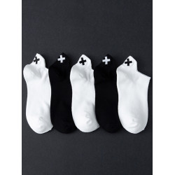 白色襪子男夏季短襪薄棉透氣低幫潮牌黑船襪ins短款低腰潮流短腰