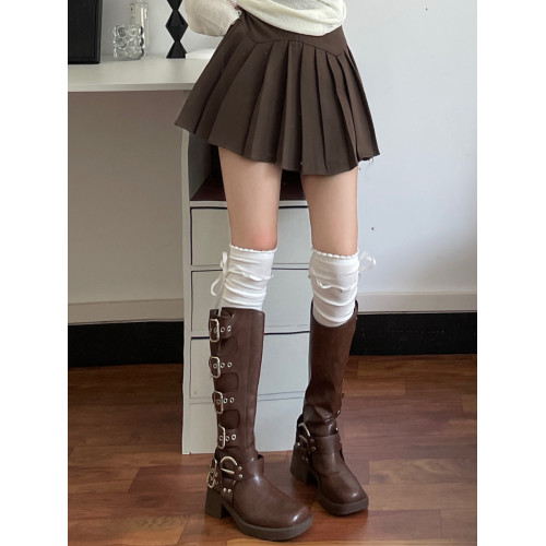 吾等是貓 蝴蝶結絲帶高筒襪綁帶可愛少女風純欲過膝襪棉長筒襪 吾等是貓 蝴蝶結絲帶高筒襪綁帶可愛少女風純欲過膝襪棉長筒襪