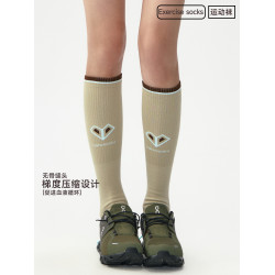 擧重妖精瑜珈襪防滑專業女中筒壓力小腿襪室內運動健身普拉提襪子