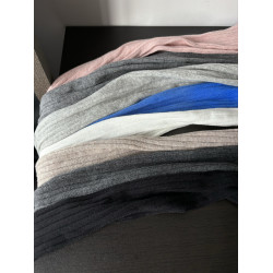 miu系半透竪條紋灰色過膝長筒襪女春夏季薄款純棉白色堆曡小腿襪