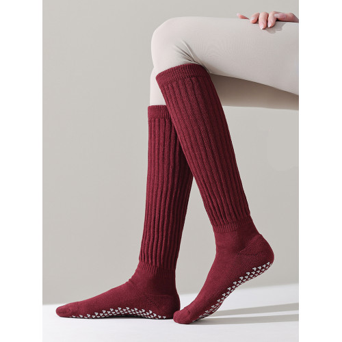 新款瑜珈襪防滑專業女秋冬保暖腿中筒舞蹈普拉提襪子室內繩跳長襪 新款瑜珈襪防滑專業女秋冬保暖腿中筒舞蹈普拉提襪子室內繩跳長襪