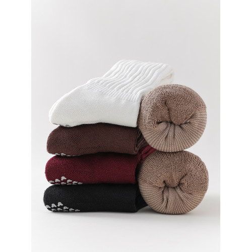 新款瑜珈襪防滑專業女秋冬保暖腿中筒舞蹈普拉提襪子室內繩跳長襪 新款瑜珈襪防滑專業女秋冬保暖腿中筒舞蹈普拉提襪子室內繩跳長襪