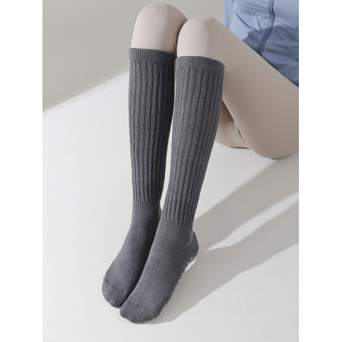 新款瑜珈襪防滑專業女秋冬保暖腿中筒舞蹈普拉提襪子室內繩跳長襪 新款瑜珈襪防滑專業女秋冬保暖腿中筒舞蹈普拉提襪子室內繩跳長襪