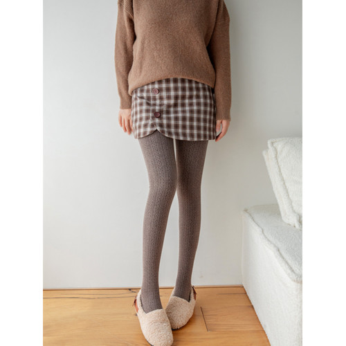 日系JK加長高個燕麥白色麻花加絨女秋冬連褲襪白色打底襪180穿搭