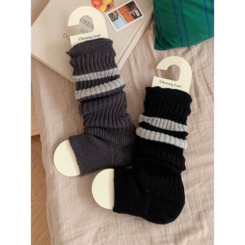 細細條 踩腳款針織襪套日系百搭條紋堆堆襪秋冬雪地靴長筒小腿襪 細細條 踩腳款針織襪套日系百搭條紋堆堆襪秋冬雪地靴長筒小腿襪