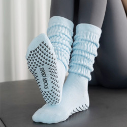 瑜珈襪子防滑專業女長筒室內健身地板襪成人防滑襪小腿普拉提襪子