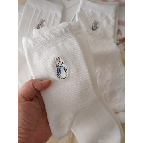 3雙白色襪子~日系可愛刺綉百搭中筒棉襪lolita花邊短襪女生春秋季 3雙白色襪子~日系可愛刺綉百搭中筒棉襪lolita花邊短襪女生春秋季