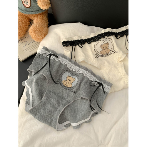 線條萌小熊~女生可愛內褲女2026新款透氣純棉7a級抗菌女士三角褲 線條萌小熊~女生可愛內褲女2026新款透氣純棉7a級抗菌女士三角褲