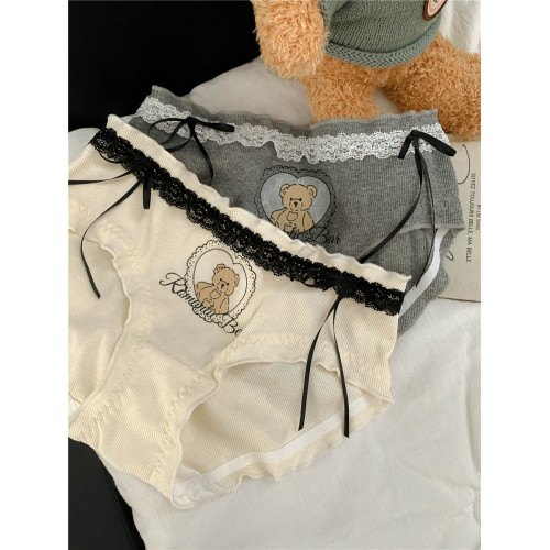 線條萌小熊~女生可愛內褲女2026新款透氣純棉7a級抗菌女士三角褲 線條萌小熊~女生可愛內褲女2026新款透氣純棉7a級抗菌女士三角褲