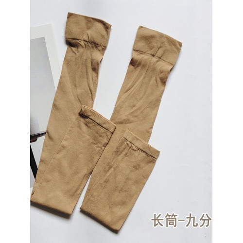 踩腳長筒襪套女天鵞絨護膝絲襪春夏薄款九分直筒保暖過膝高筒腿套