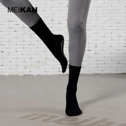 MEIKAN 中統防滑襪成人舞蹈運動襪新疆棉襪子瑜珈初學者女