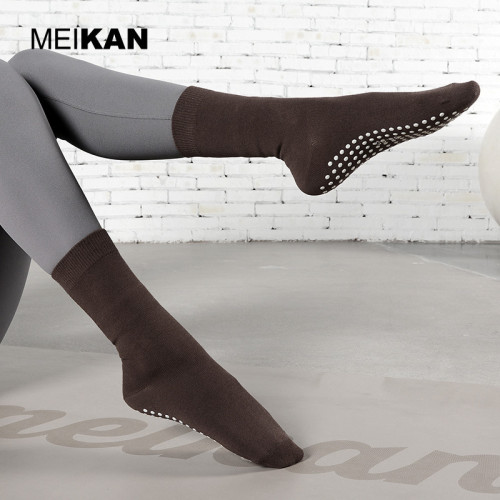 MEIKAN 中統防滑襪成人舞蹈運動襪新疆棉襪子瑜珈初學者女