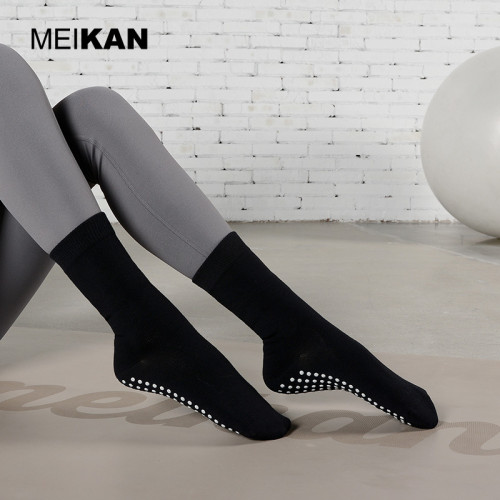 MEIKAN 中統防滑襪成人舞蹈運動襪新疆棉襪子瑜珈初學者女