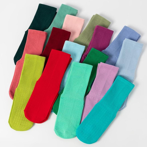 瑜珈襪子防滑專業女中筒室內健身地板襪成人瑜珈防滑襪普拉提襪子