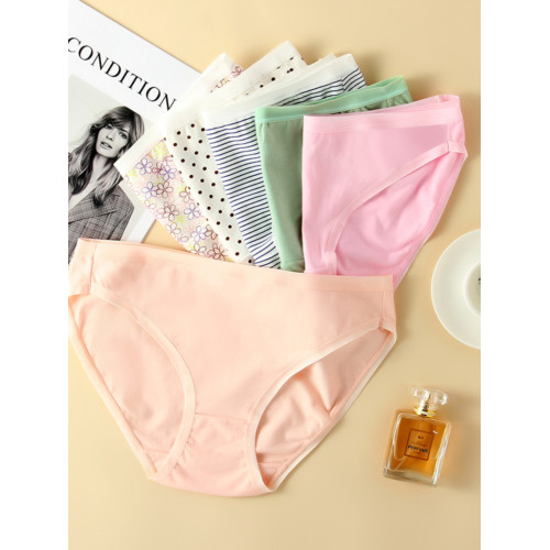 高開叉中腰純棉女內褲 防勒粗腿舒適款包臀大碼全棉吸汗抗菌運動