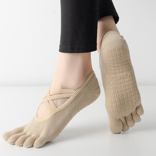 瑜珈襪子防滑專業女五指襪普拉提襪子室內地板襪成人瑜珈防滑襪
