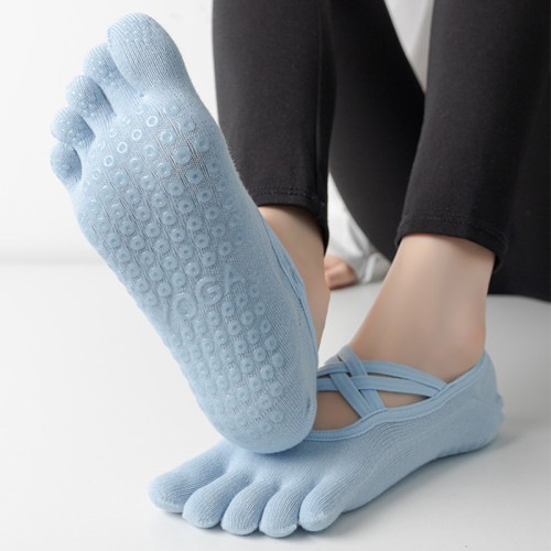 瑜珈襪子防滑專業女五指襪普拉提襪子室內地板襪成人瑜珈防滑襪
