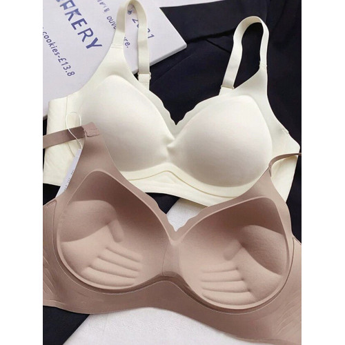 無痕內衣女軟支撐無鋼圈手掌杯小胸聚攏收副乳防下垂舒適文胸船襪 無痕內衣女軟支撐無鋼圈手掌杯小胸聚攏收副乳防下垂舒適文胸船襪