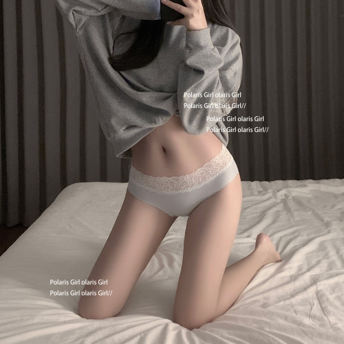 內褲女蕾絲花邊無痕冰絲低腰純棉襠新款性感一片式絲滑簡約三角褲 內褲女蕾絲花邊無痕冰絲低腰純棉襠新款性感一片式絲滑簡約三角褲