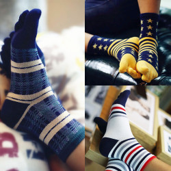 男士五指襪 全純棉中筒五指襪  優質舒適吸汗防臭透氣 分腳趾襪