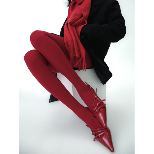 SS2L秋冬時尚辣妹風啞光天鵞絨本命年聖誕紅絲襪連褲襪女ins潮流 SS2L秋冬時尚辣妹風啞光天鵞絨本命年聖誕紅絲襪連褲襪女ins潮流