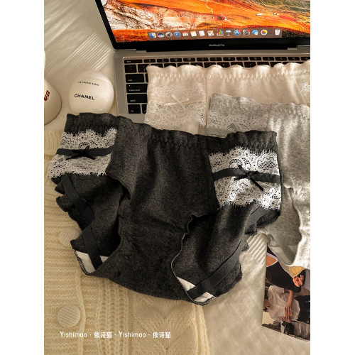 依詩貓4條日系純欲蕾絲內褲女生純棉2025性感新款女士無痕三角褲 依詩貓4條日系純欲蕾絲內褲女生純棉2025性感新款女士無痕三角褲